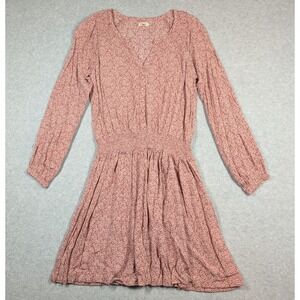 Faherty Women Dress Small Montara Floral Crinkle Crepe Smock Waist Mini